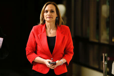 Christian Democratic Party's presidential candidate, Senator Carolina Goic, is pictured inside the National Congress in Valparaiso, Chile March 22, 2017. Picture taken March 22, 2017. REUTERS/Rodrigo Garrido