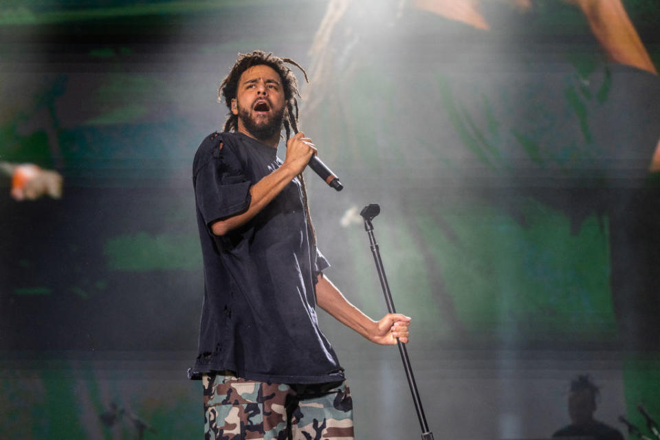 J. Cole onstage