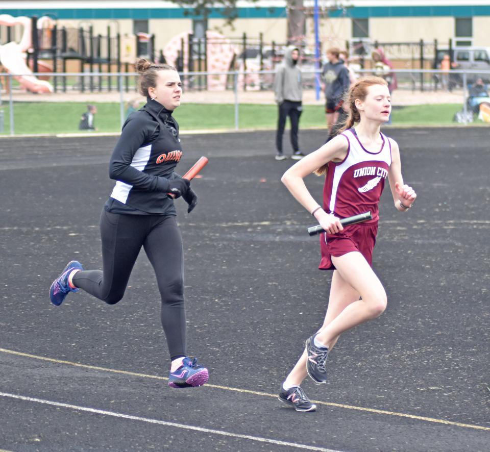 Union City's Alli Gautsche, shown here in early season action, took a key win for the Chargers Wedneday night