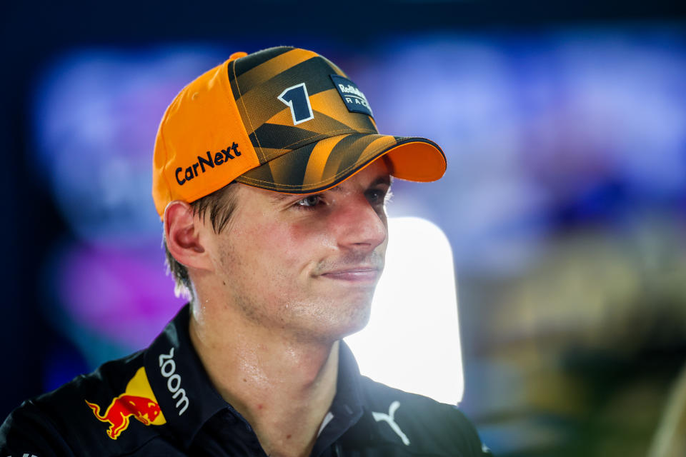 Max Verstappen (pictured) during qualifying at the Singapore GP.