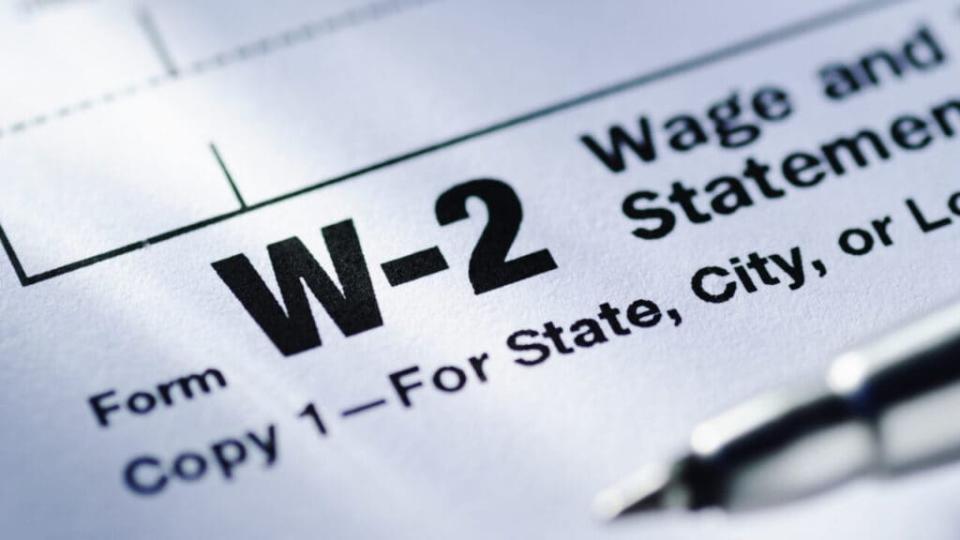 W-2 Wage and Tax Statement Form. (Photo: Adobe Stock)