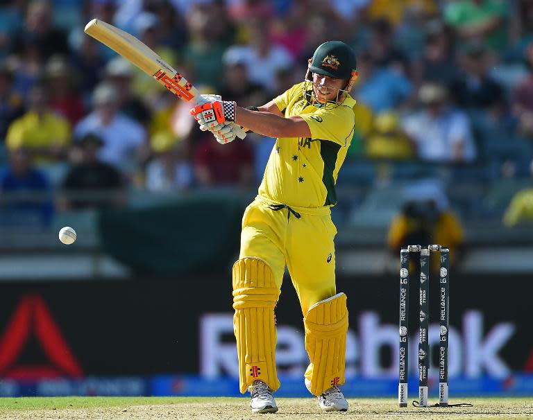 David Warner's Australia hit the highest World Cup score in tournament history during in the match against Afghanistan on March 4, 2015