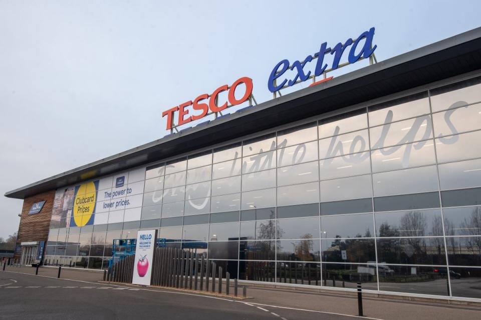 Tesco reported changing customer behaviour due to the cost-of-living crisis while sales continued to grow (Joe Giddens/PA) (PA Wire)