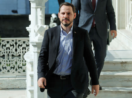 Turkish Treasury and Finance Minister Berat Albayrak is pictured before an interview with Reuters in Istanbul, Turkey September 2, 2018. REUTERS/Osman Orsal