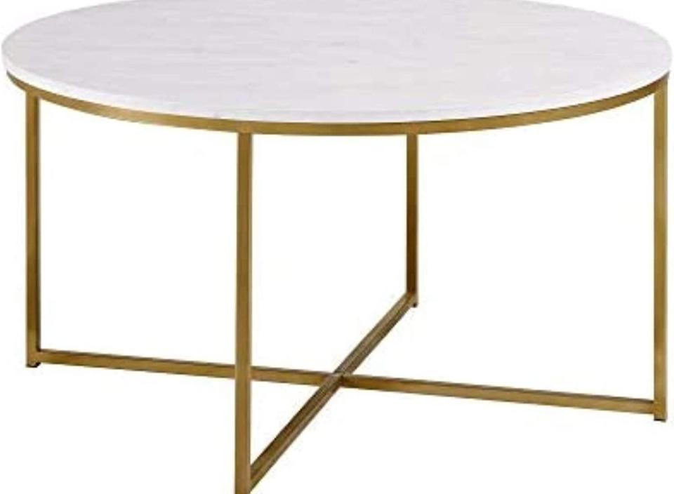 This coffee table is the perfect minimalist centerpiece for your living room. (Source: Amazon)
