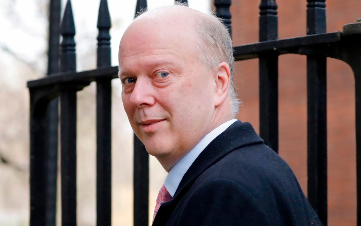 Chris Grayling glances back after attending the weekly cabinet meeting at 10 Downing Street in London on February 12, 2019 - Tolga Akmen/AFP/Getty Images
