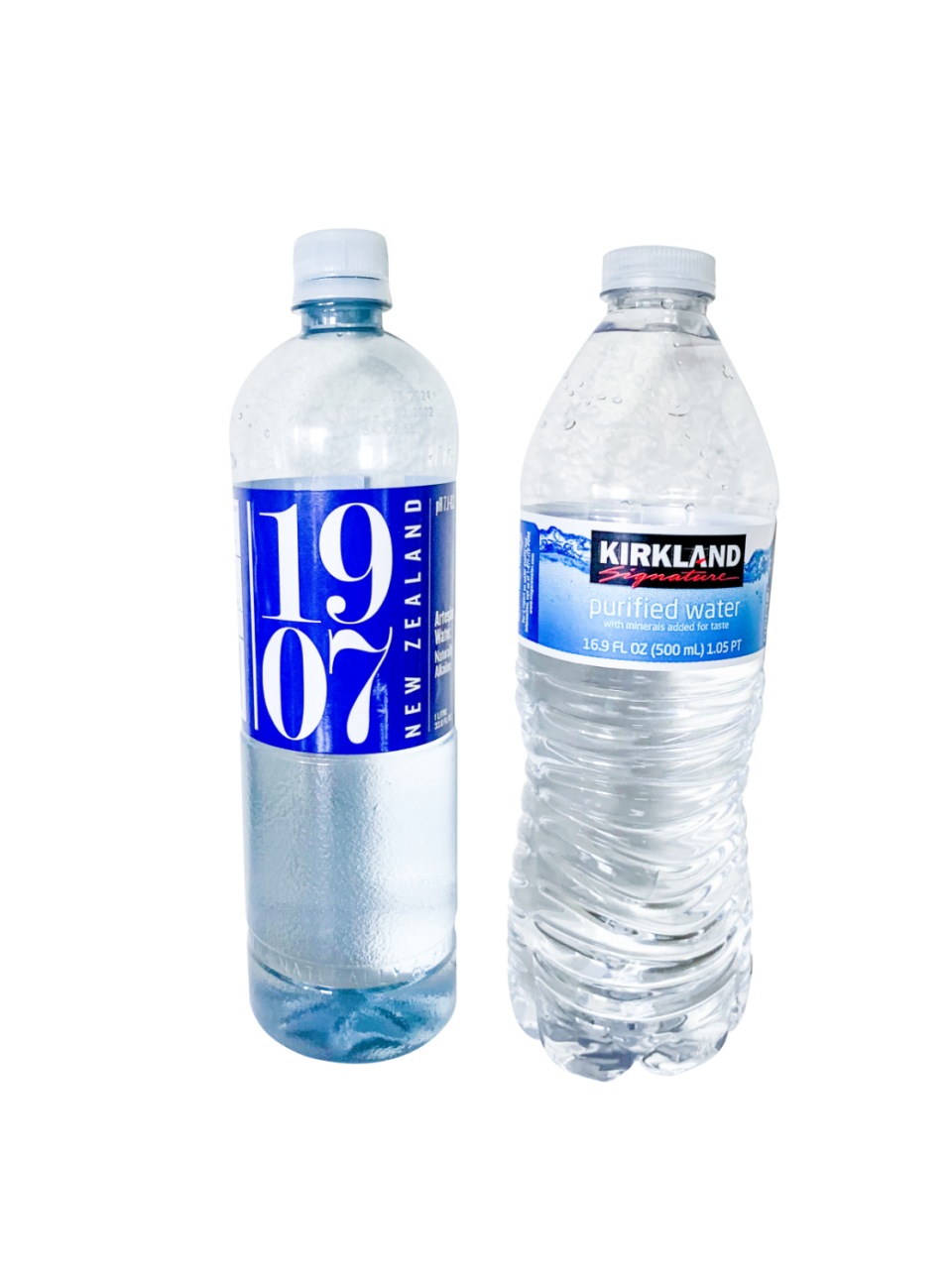 1907water and Kirkland Purified Water