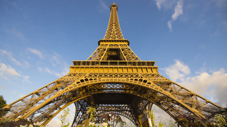 The Eiffel Tower from below