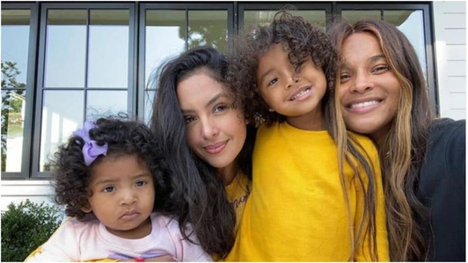 Vanessa Bryant with daughters Capri and Bianka and singer Ciara