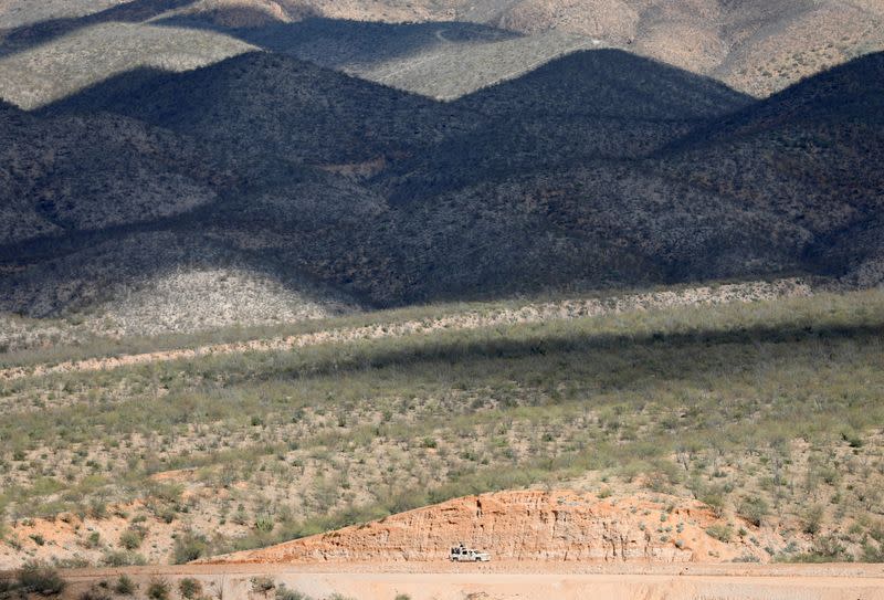 Soldiers patrol the Mormon community in La Mora