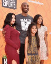 Kobe Bryant with wife Vanessa Laine Bryant, Gianna Bryant and Natalia Bryant attend the Nickelodeon Kids' Choice Sports Awards 2016 at UCLA's Pauley Pavilion on July 14, 2016 in Westwood, California. (Photo by Dave Mangels/Getty Images)