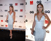 <p>Das Stil-Magazin GQ Gentlemen’s Quarterly feierte am Mittwochabend sein 20-jähriges Jubiläums während der Fashion Week in Berlin. Das wohl aufregendste Outfit des Abends trug Model Ann-Kathrin Brömmel auf dem schwarzen Teppich der “GQ Mension” in der Austernbank. Hautenges Dress mit verspielter Spitze – definitiv ein sexy Hingucker. (Bilder: Getty Images) </p>