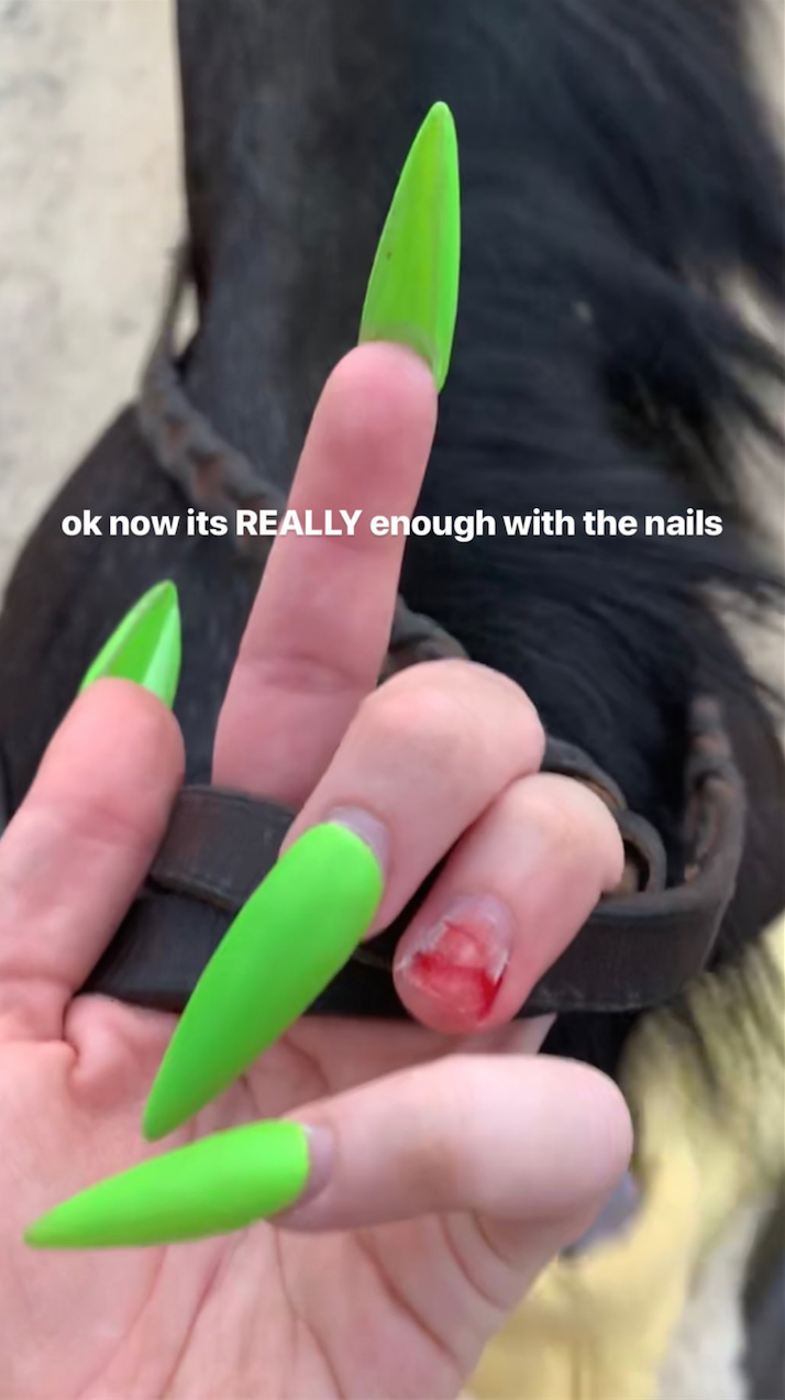 How does she do anything with those fingernails? [Photo: Instagram]