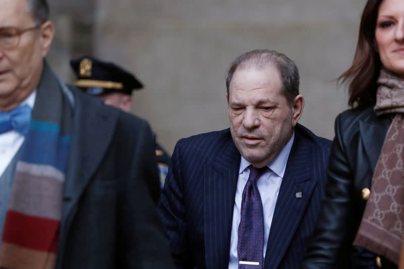 Harvey Weinstein departs New York Criminal Court after the second day of jury deliberations in his sexual assault trial in the Manhattan borough of New York City, New York