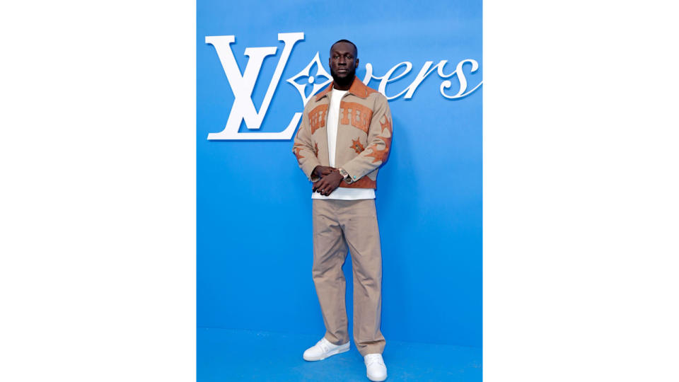 Stormzy attends the Louis Vuitton Menswear Spring/Summer 2025 show as part of Paris Fashion Week on June 18, 2024 in Paris, France.