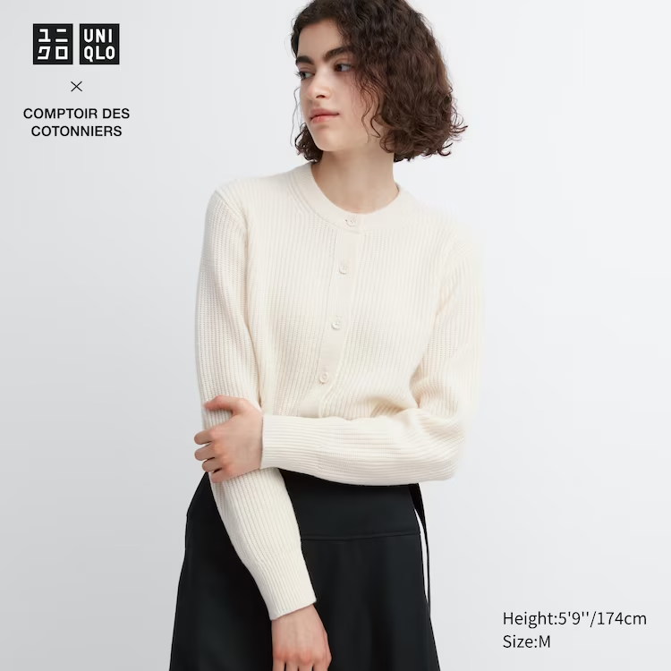 Uniqlo Premium Lambswool Long Sleeve Cardigan. PHOTO: Uniqlo