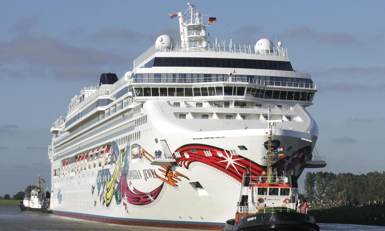 <span>The Norwegian Jewel, owned by Norwegian Cruise Line, in June 2005. </span><span>Photograph: Joerg Sarbach/AP</span>