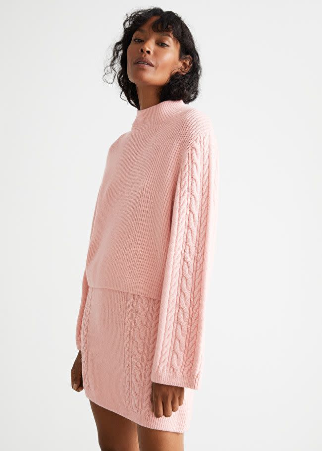 Boxy Cable Knit Sweater