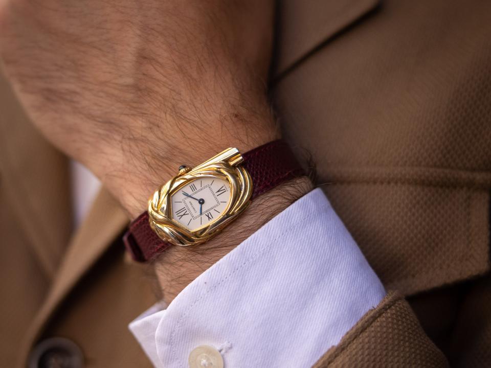 Cartier Cheich watch on a man's wrist