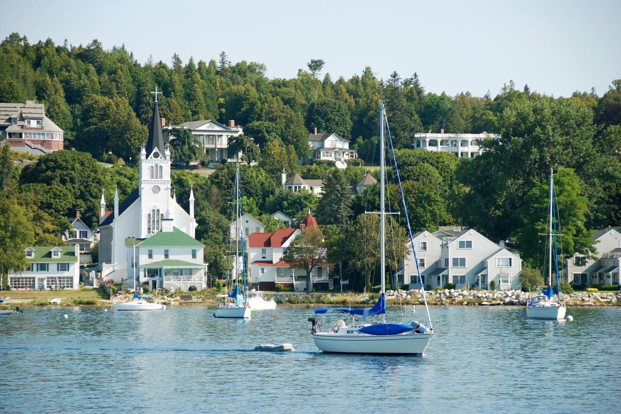 harbor view of Mackinac Island, Michigan