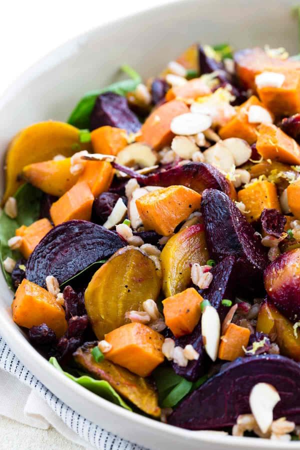 Roasted root vegetables with farro by Jessica Gavin. (Photo: Jessica Gavin)