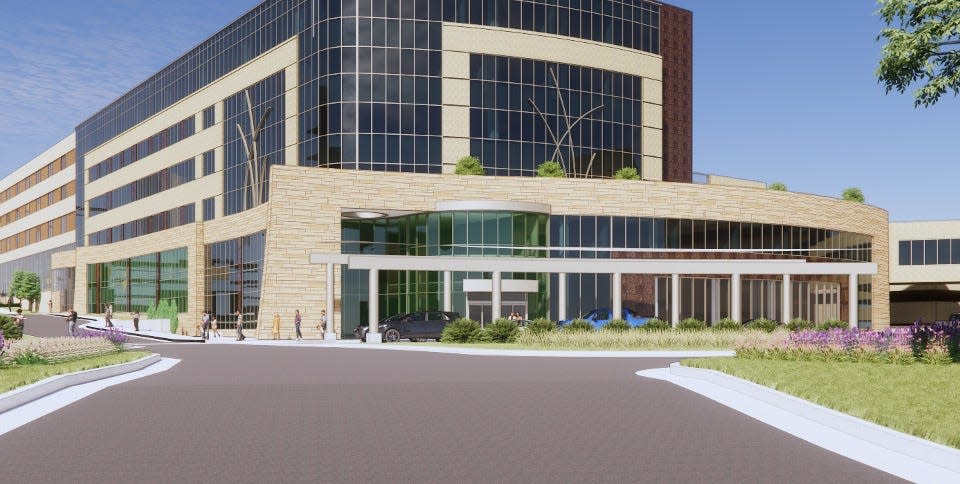 Shown is an artist rendering of Avera Health's new women's and children's building. The building is part of the largest project to date by Avera Health as of March 27, 2024.