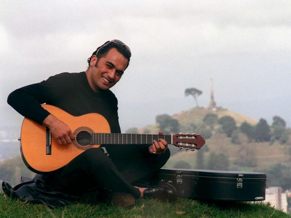 Auckland pop singer Paulie Fuemana who fronts the band OMC (Otara Millionaires Club) pictured on Auckland's Mount Eden with "One Tree Hill" as a backdrop.