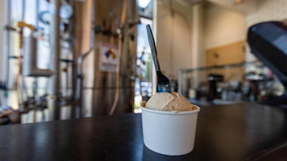 Coffee flavored ice cream from Buzzed Bull Creamery within Summit at Fritz Farm, which uses liquid nitrogen to make its ice cream. The dessert spot, known for alcoholic treats, has closed. Marcus Dorsey/mdorsey@herald-leader.com