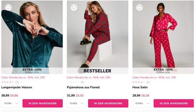 Cyber Monday: Dessous bis Loungewear - die besten Deals von Hunkemöller,  Intimissimi und Co.