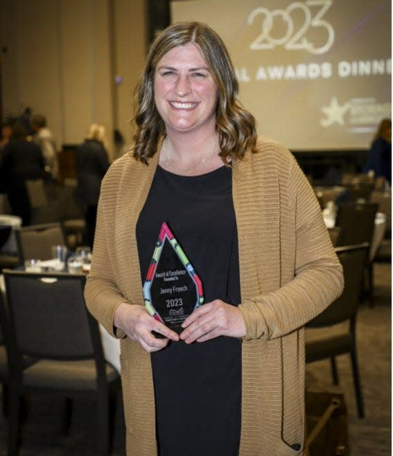 Jenny Freeh received the Award of Excellence at the annual chamber dinner.