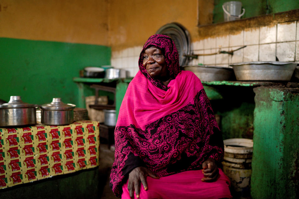 Awadiya Mahmoud Koko Ahmed, 60, the head of Food and Tea Sellers Union, poses for a photograph in Khartoum, Sudan, June 29, 2019. (Photo: Umit Bektas/Reuters)