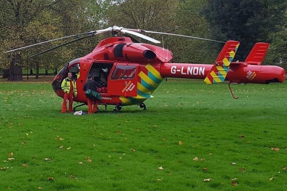 The London Ambulance Service rushed to the man's aid (@ShulemStern)