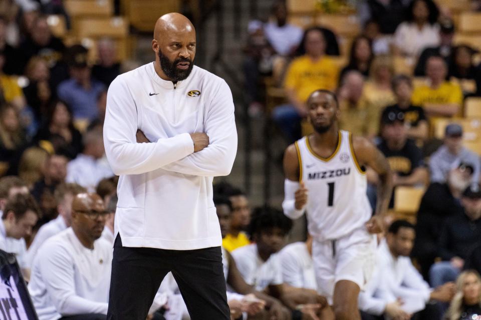 Missouri head coach Cuonzo Martin watches his team play Georgia on Saturday at Mizzou Arena.