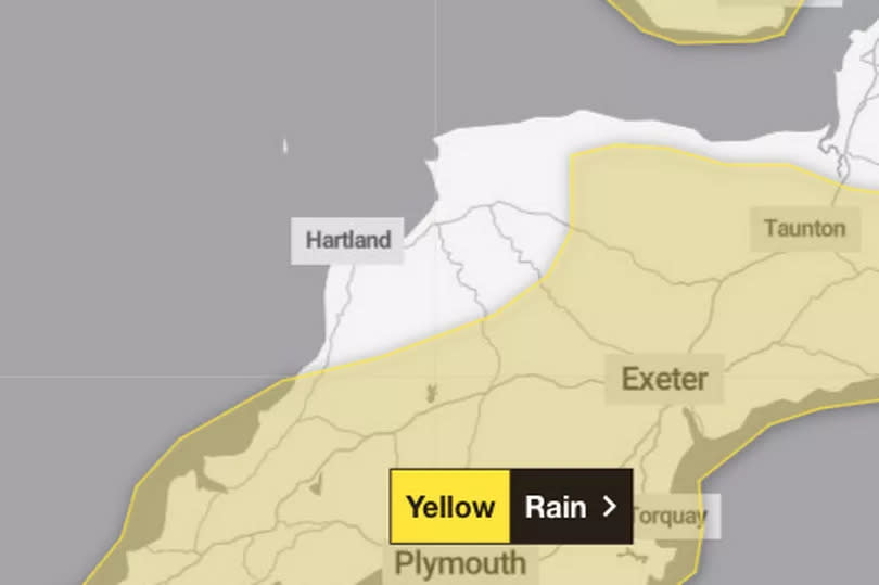 Rain warning on Monday -Credit:Met Office