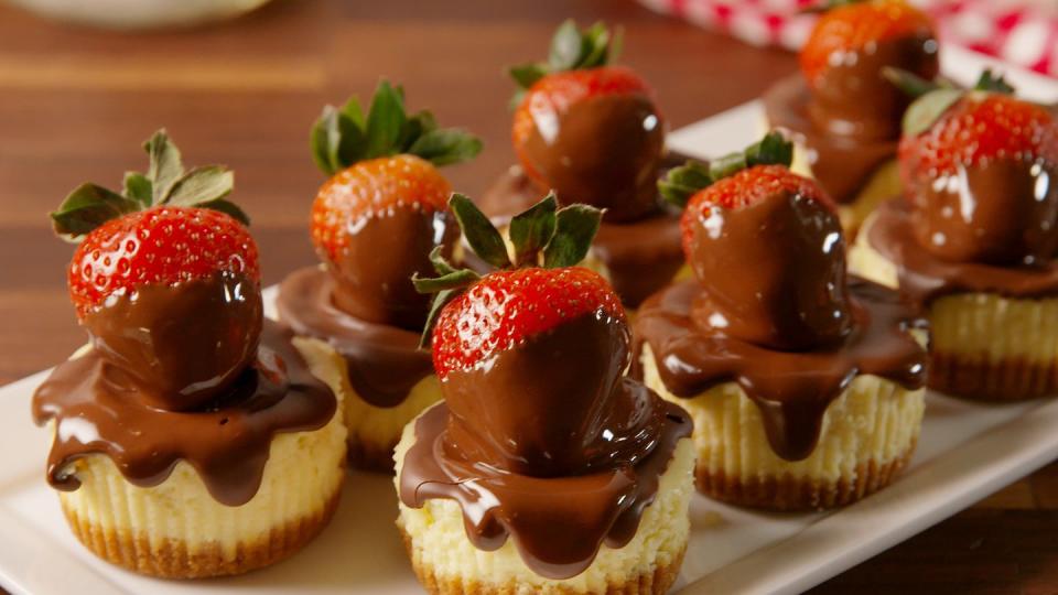 Chocolate Strawberry Cheesecakes