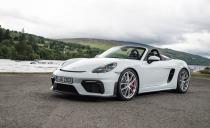 <p>In the 987 (Boxster Spyder and Cayman R) and 981 (Boxster Spyder and Cayman GT4) versions, the convertible and coupe models had slight differences in output and suspension tuning to differentiate them. But in this generation, the only difference is whether or not the top goes down.</p>