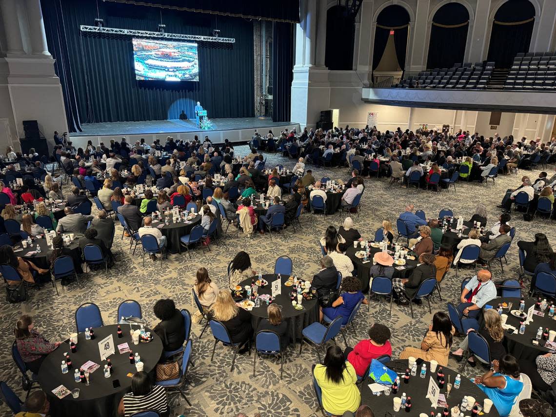 The Bibb County community filled the Macon City Auditorium on Tuesday for the annual State of the Community event delivered by Mayor Lester Miller.