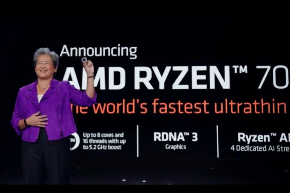 AMD宣布推出Ryzen 7000系列行動版處理器，整合獨立人工智慧運算設計