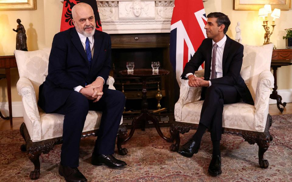 Edi Rama visited Britain for the first time last month for face-to-face talks with Prime Minister Rishi Sunak - Henry Nicholls/Getty