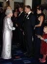 <p>We wonder if Queen Elizabeth is as charmed by Daniel Craig in a sharp tuxedo as I am. Judging by the look of their interaction here, I’d say yes. </p>