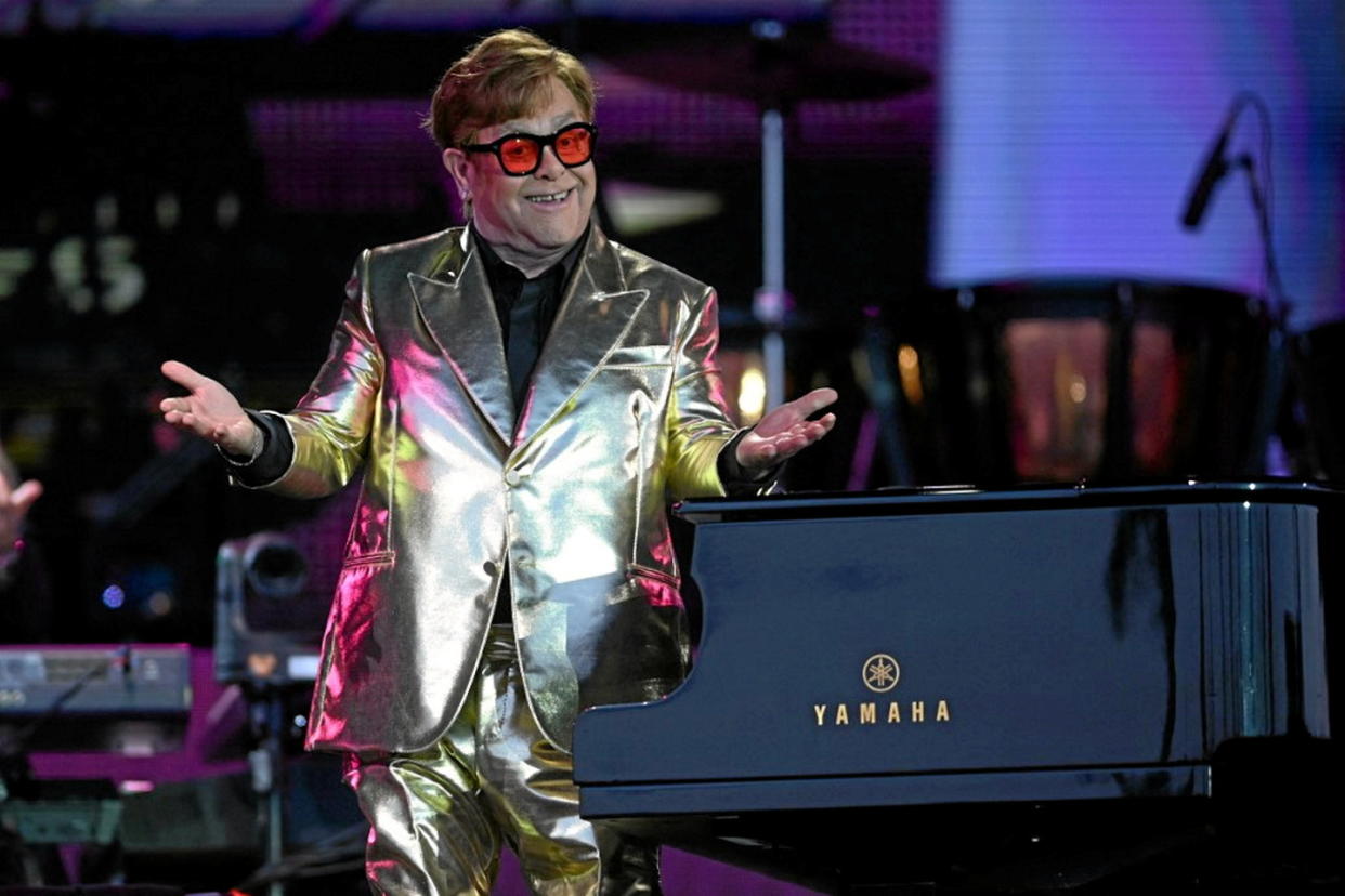 Elton John donne, ce samedi 8 juillet, le dernier concert de sa carrière.  - Credit:OLI SCARFF / AFP