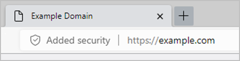 Microsoft Edge additional security banner