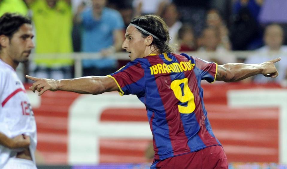 Zlatan scored in each of his first five games for Barcelona. (Photo by CRISTINA QUICLER/AFP via Getty Images)