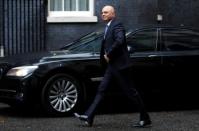 Britain's Chancellor of the Exchequer Sajid Javid is seen outside Downing Street