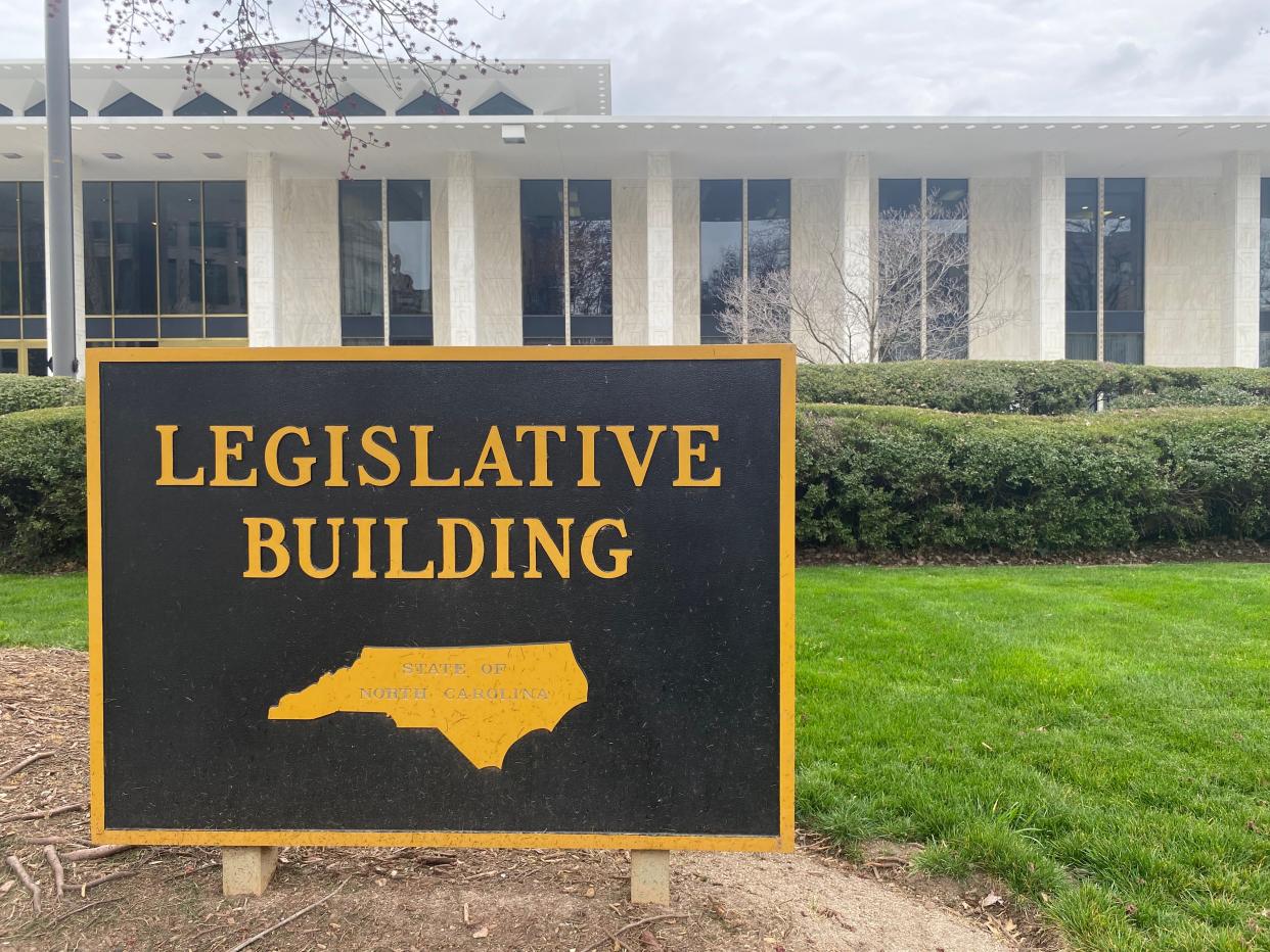 North Carolina legislative building sign