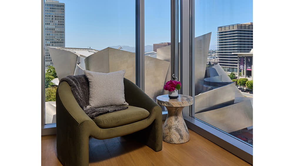 Walt Disney Concert Hall as seen from an apartment at The Grand by Gehry - Credit: Peter Christiansen Valli for The Grand by Gehry