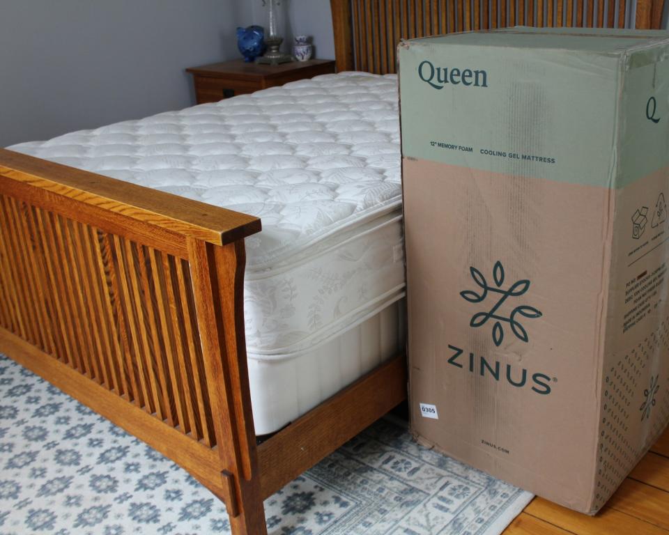 Zinus Cooling gel memory foam mattress review process