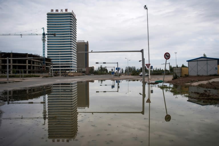 Dubbed "Shenzhen City" after the bustling southern port city that financed it, the more than 200,000 square metre development is part of a government project to stabilise Xinjiang with massive economic stimulus