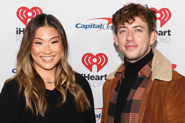 <p>Jesse Grant/Getty</p> Jenna Ushkowitz and Kevin McHale attend iHeartRadio 102.7 KIIS FM's Jingle Ball 2022