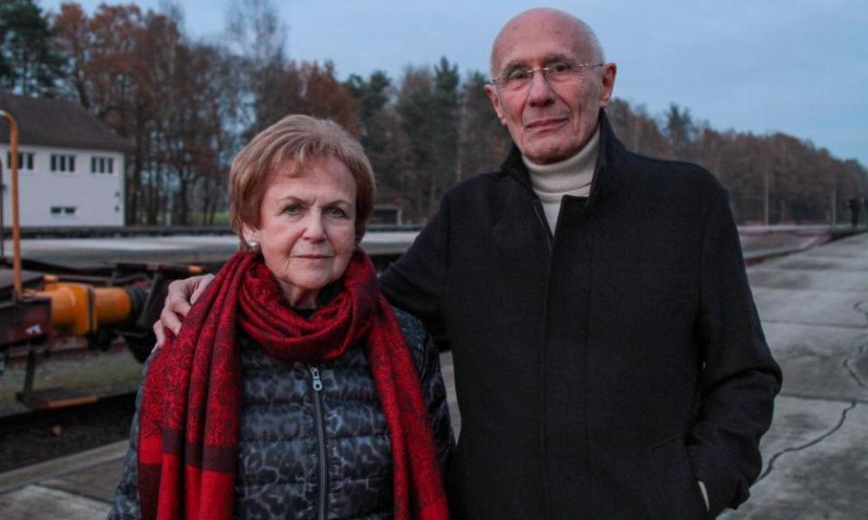 Peter Lantos and Mala Tribich revisit the death camp in Belsen: Our Story.